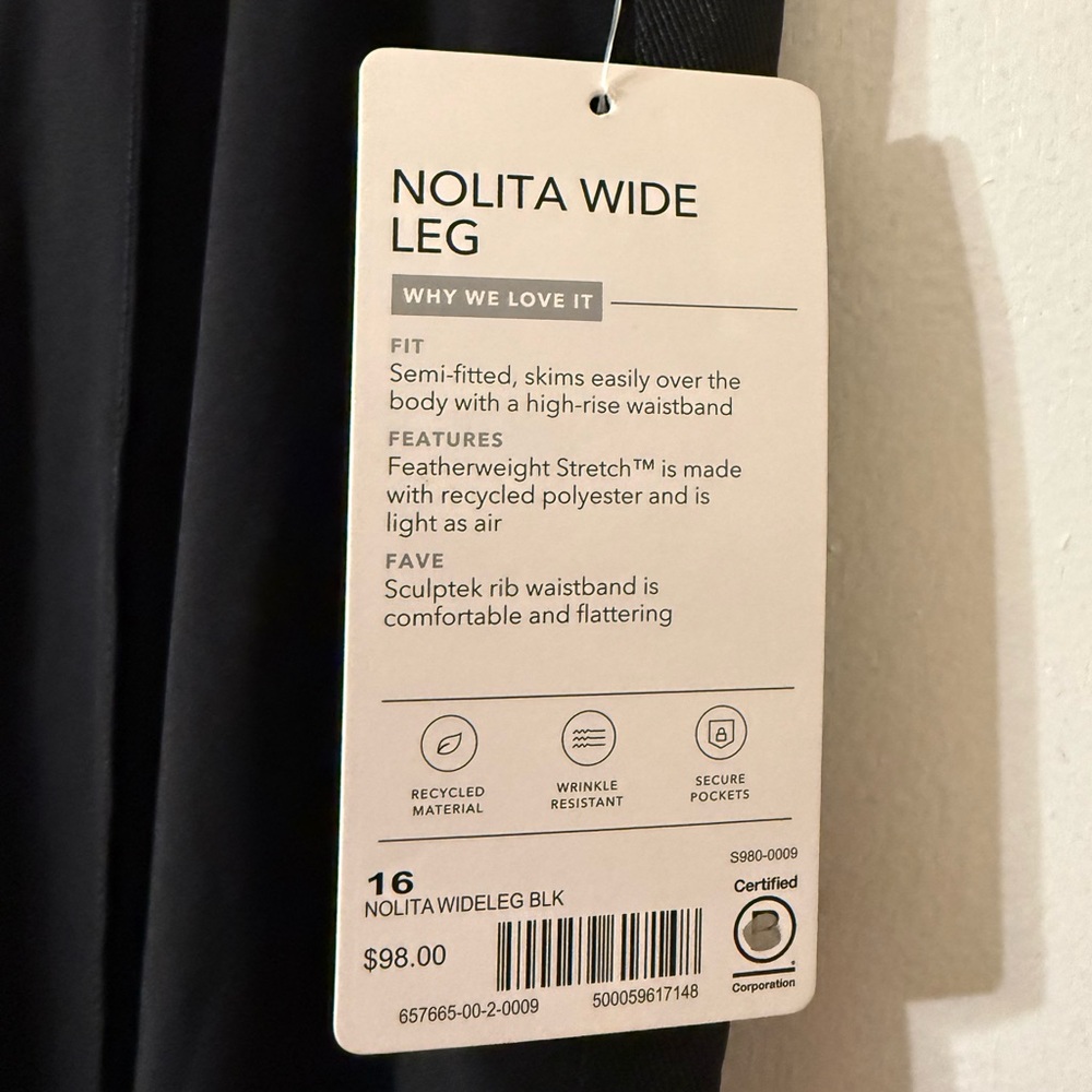 Athleta Nolita Black Wide Leg Pants